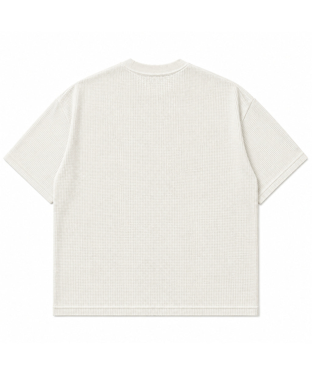 Off-white waffle boxy fit Back Design