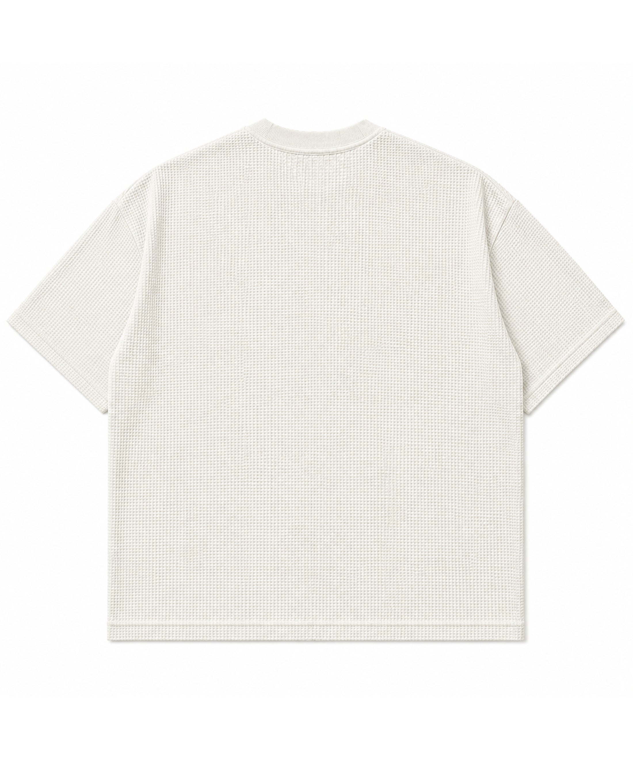 Off-white waffle boxy fit Back Design