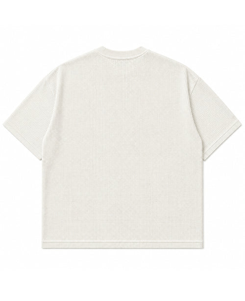 Off-white waffle boxy fit Back Design