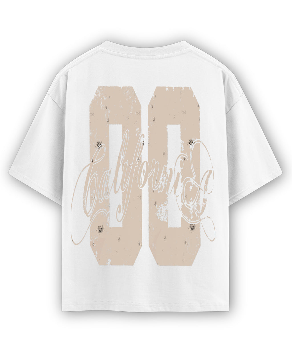 White Oversized T-shirt Back Design