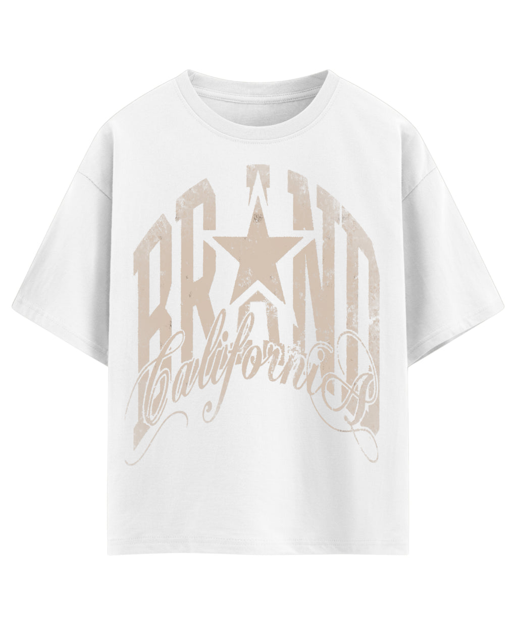 White Oversized T-shirt Front Design