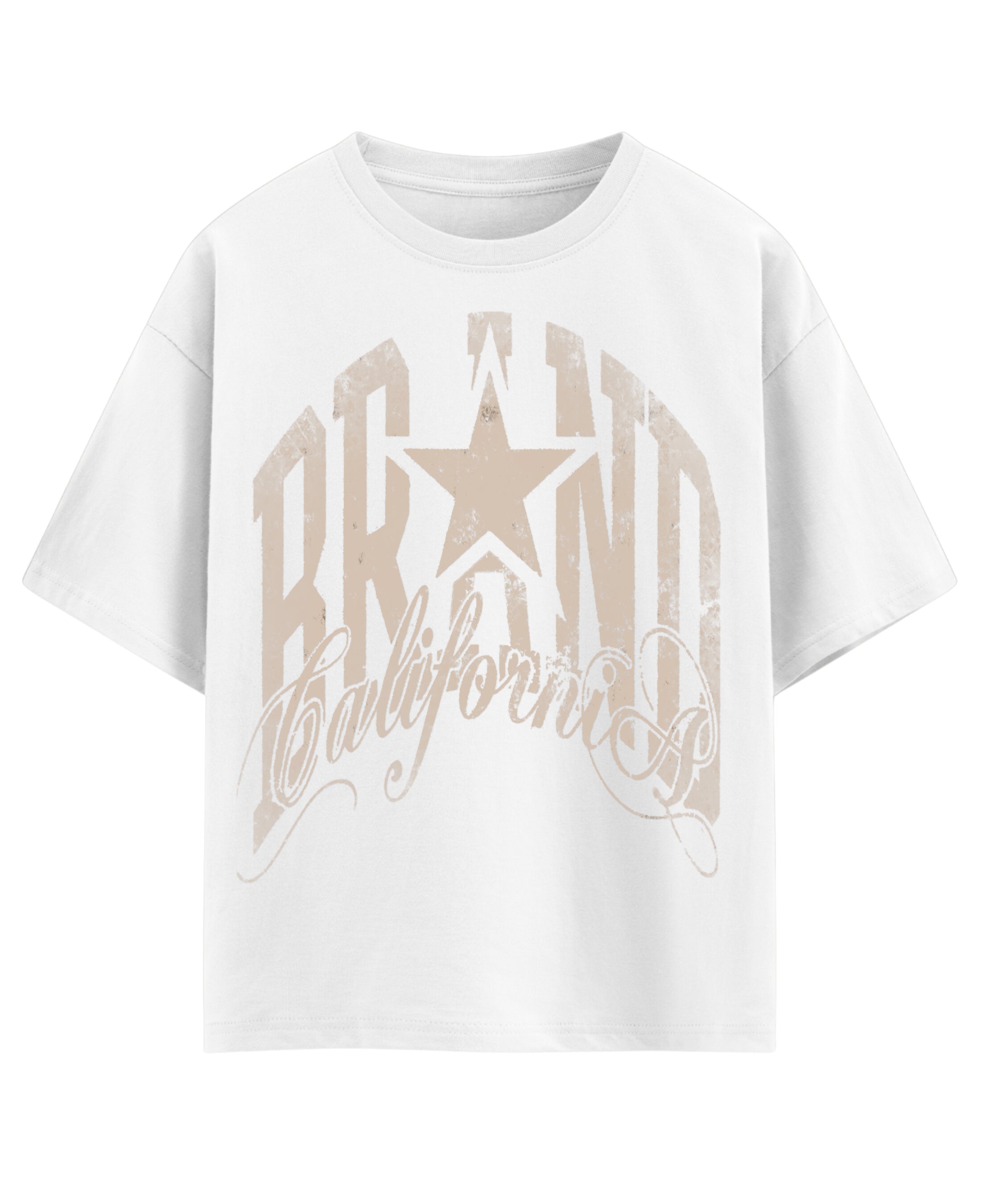 White Oversized T-shirt Front Design